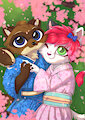 Cuddling Sakura by RickSoftpaw