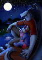 Enjoying Moonshine with my daddy by RickSoftpaw