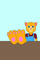 Ginger's feet on the table by TheFurryTree