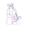 Tiny little sketch of the next drawing by Gummibooo