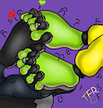 Alex n Surge toes lock shot by TheRedSkunk