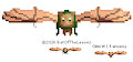 Blast Le'wing the Fruit Bat Facing Forward Pixel Art by BatOfTheLeaves