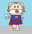 Supercream Holding A Piece Of Paper