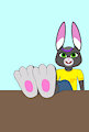 Becca's feet on the table by TheFurryTree