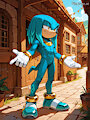 Azure the Echidna (Ai) by 2BIT