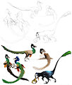 Peacock raptors