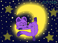 Catnap Sleeping In Moon