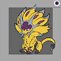 Silver and Gold Solgaleo Adopt-OPEN by ChaosEye