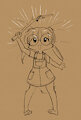 Wee Minette finds a big ol' bug by Saucy