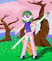 Sakura and her flying broom (remake) by RayHamilton