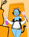 straw: alley kat abra as maid by zambs