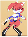 Old drawing of my Sonic OC who after all these years still has no name by NellJoestar
