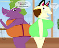 Miss Boumba and Fiona Cat's booty workout by StiltonFanFic