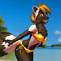 Golden Bikini Mel by MykeGreywolf
