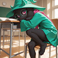 Ralsei during class by Aifuro