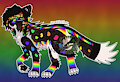 SKUNKBITEZ ADOPTABLE - Rainbow Leopard Fox by skunkbitez