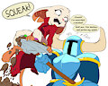 Shovel Knight is Cheesed To Meet Mina by Daaberlicious