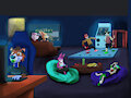 Gamer basement by TheSlimeDragon