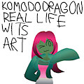 Komodo dragon Real Life with Art by Wedsenanddandi