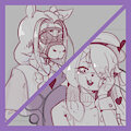 Calm horse and yandere bunny by XperimentSS