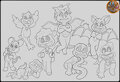 The Nightmare Critters Lineup! (SCAU Designs) by SomeStickyGoo