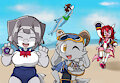 Beyblade on the beach by Lanxide