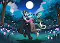 Let the moonlight be our spotlight and the night wind our melody 🌕🌷 by alskyicy