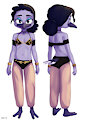 (Ducktales 2017, Star Wars, Commission) Violet in Diva Shaliqua's outfit by IoNaI
