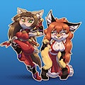 Kurai and Meika in cosplay