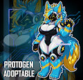 [ADOPTABLE] / Curvy Battery Protogen by Serandres