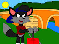 Dexter the Fox Doing a Dynamite Under the Bridge
