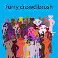 Furry Crowd Brush [Free Clip Studio Paint asset] by Atrolux