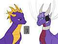 Spyro uses the brain evolutionizer on Cinder by BrainyEverest