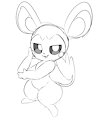 Emolga sketch by KnotHearted