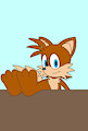 Tails's feet on the table (classic version) by TheFurryTree