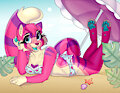 Blossom On The Beach by StellaKittyArt