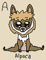 Alpaca in AngesSZ's Animal Alphabet Cards by NickJrBunniesFan
