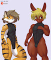 Claude & Trust leotards by Mr-Shin by UnusualUnity