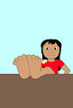 Lilo's feet on the table by TheFurryTree