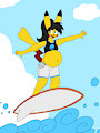 Surfing Pikachu by SeasideLemons