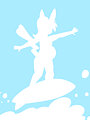 Surfing Pikachu Silhouette by SeasideLemons
