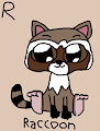 Raccoon in AngesSZ's Animal Alphabet Cards