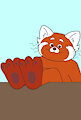 Mei's feet on the table (red panda version) by TheFurryTree