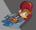 Sally Acorn Trying Out An Escape Seat (Commission) by Tho6Who4e2000