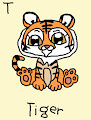 Tiger in AngesSZ's Animal Alphabet Cards