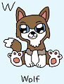Wolf in AngesSZ's Animal Alphabet Cards