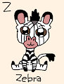 Zebra in AngesSZ's Animal Alphabet Cards