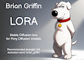 Brian Griffin Pony Diffusion LoRA