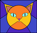 Stained-glass Cat by zenoshikage