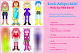 June/July Sonic Adopts Sale! $30USD Each! by MelSky